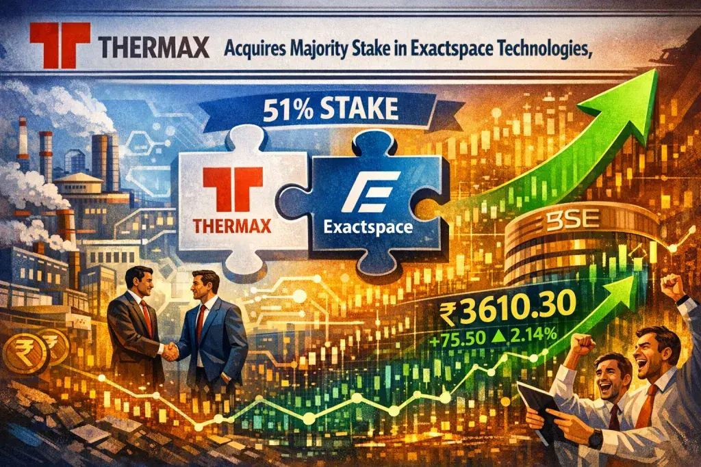 Thermax Acquires Majority Stake in Exactspace Technologies, Shares Rise Sharply